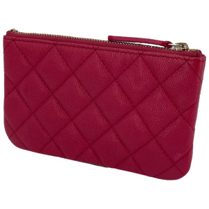 Chanel O-Case Pochette Calfskin Fuchsia