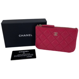 Chanel O-Case Pochette Calfskin Fuchsia