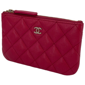 Chanel O-Case Pochette Calfskin Fuchsia