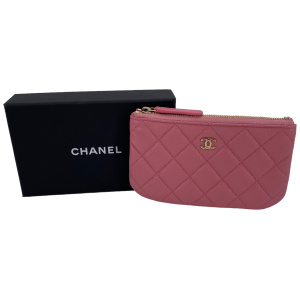 Chanel Patten O-Case Pochette Kalbsleder Pink