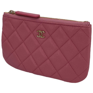 Chanel Patten O-Case Pochette Kalbsleder Pink