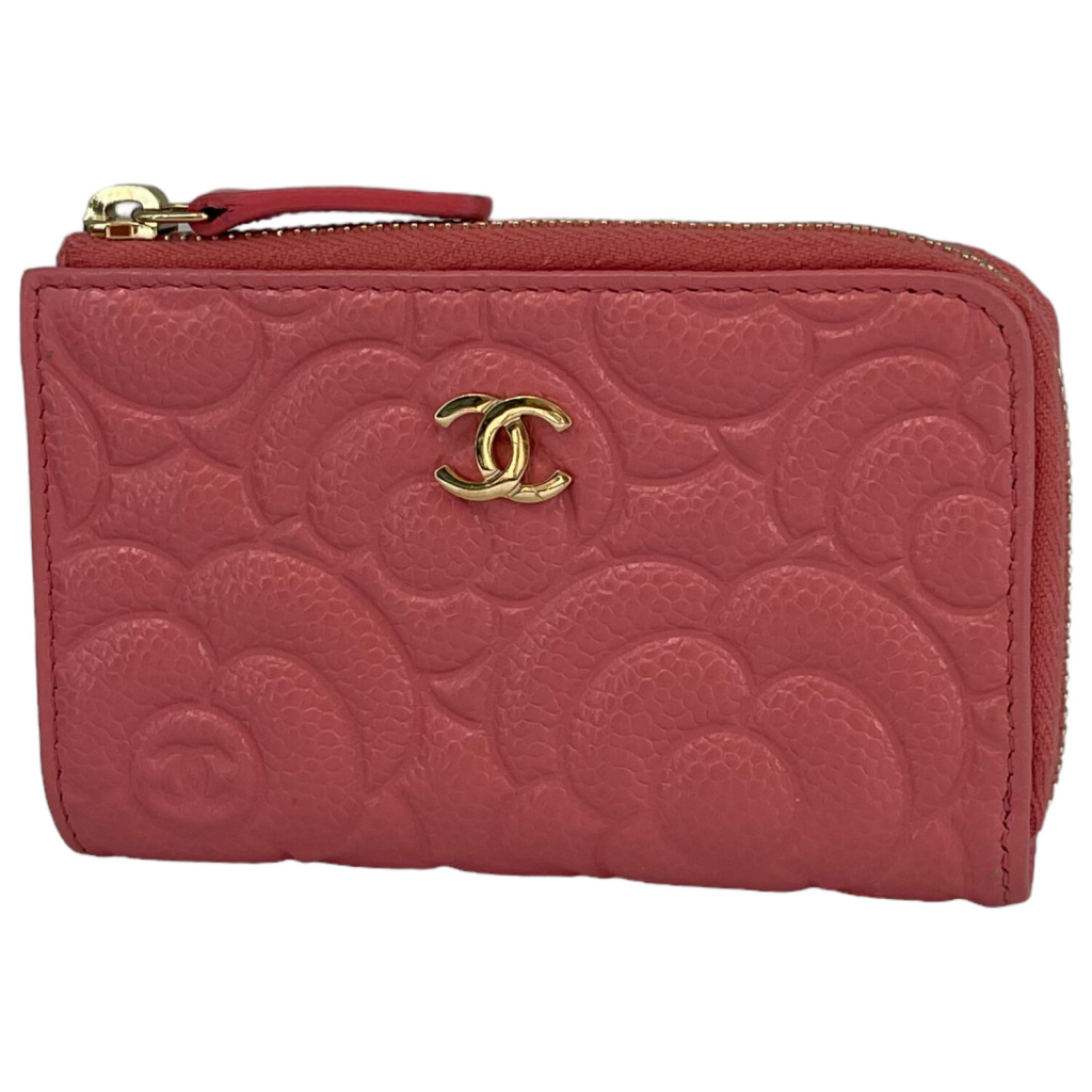 Chanel camellia coin discount purse