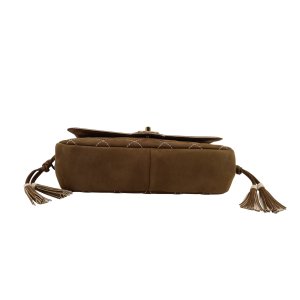 Chanel Single Flap Bag Medium Khaki