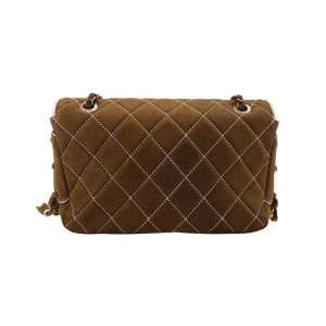 Chanel Single Flap Bag Medium Khaki