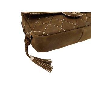 Chanel Single Flap Bag Medium Khaki