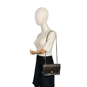 Chanel Timeless Double Flap Bag Small Lambskin Black