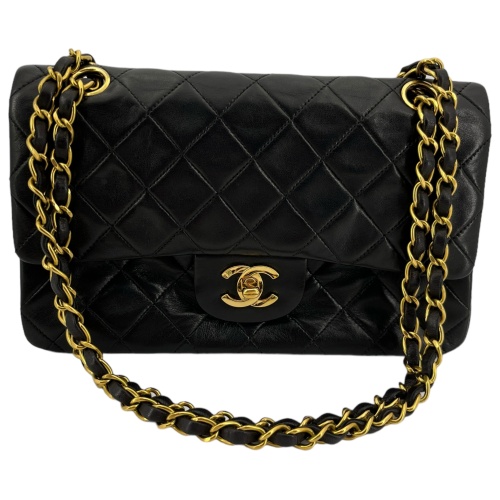 Chanel Timeless Double Flap Bag Small Lambskin Black GHW