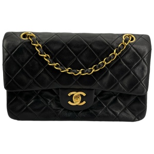 Chanel Timeless Double Flap Bag Small Lambskin Black GHW