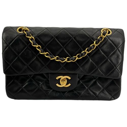 Chanel Timeless Double Flap Bag Small Lambskin Black GHW