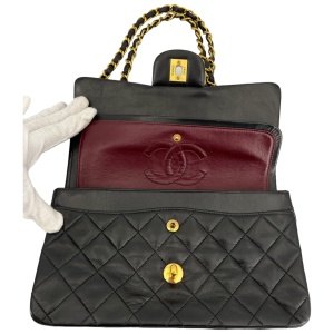 Chanel Timeless Double Flap Bag Small Lambskin Black GHW