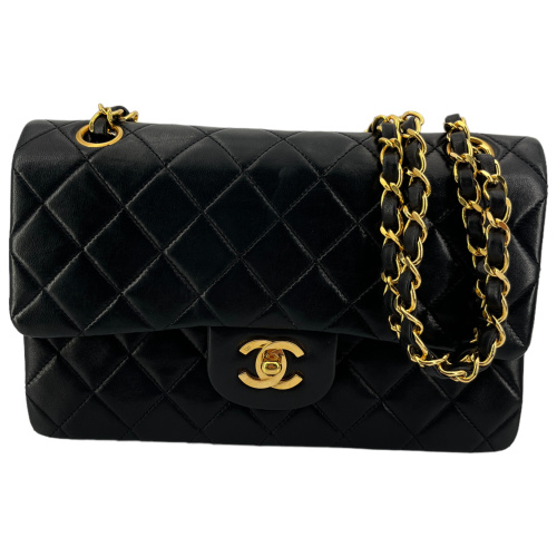 Chanel Timeless Double Flap Bag Small Lambskin Black GHW