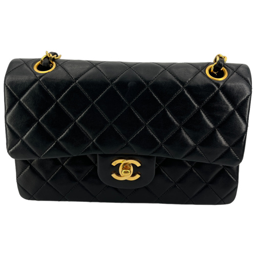 Chanel Timeless Double Flap Bag Small Lambskin Black GHW