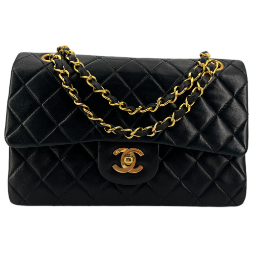 Chanel Timeless Double Flap Bag Small Lambskin Black GHW