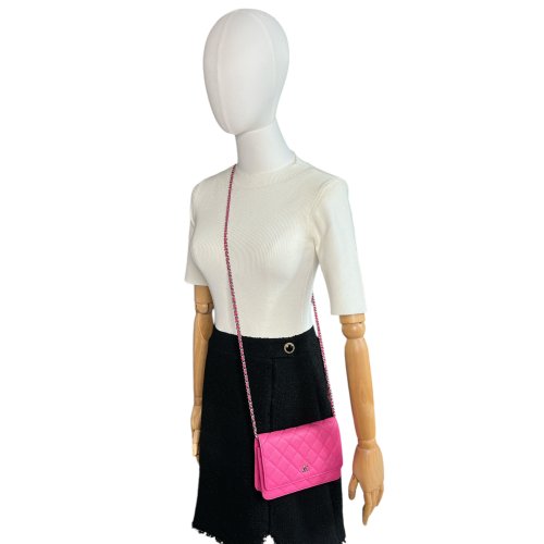 Chanel Wallet on Chain WOC Kalbsleder Pink