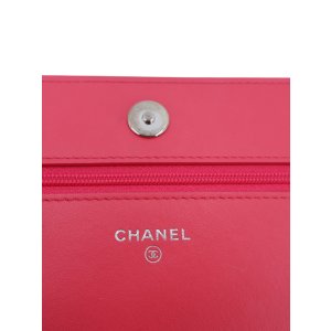 Chanel Wallet on Chain Pink Kaviarleder mit Kamelie
