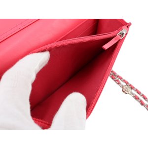 Chanel Wallet on Chain Pink Kaviarleder mit Kamelie