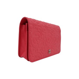 Chanel Wallet on Chain Pink Kaviarleder mit Kamelie