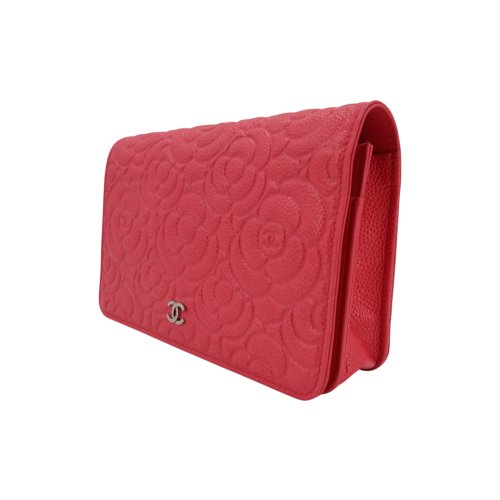 Chanel Wallet on Chain Pink Kaviarleder mit Kamelie