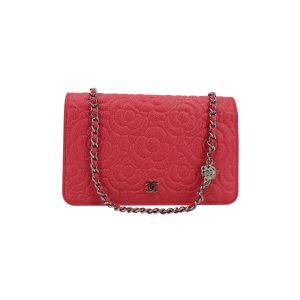 Chanel Wallet on Chain Pink Kaviarleder mit Kamelie