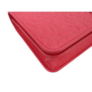 Chanel Wallet on Chain Pink Kaviarleder mit Kamelie