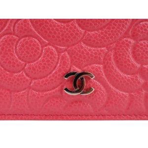 Chanel Wallet on Chain Pink Kaviarleder mit Kamelie