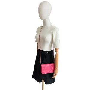 Chanel Wallet on Chain Pink Kaviarleder mit Kamelie