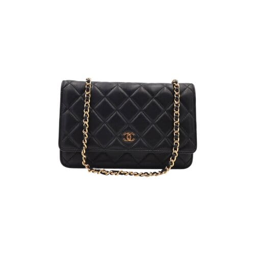 Chanel Wallet on Chain WOC Lammleder Schwarz Chanel Chanel