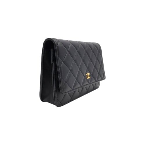 Chanel Wallet on Chain WOC Lammleder Schwarz Chanel Chanel 7