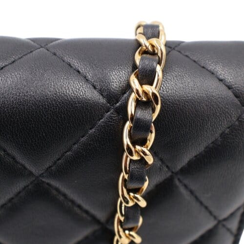 Chanel Wallet on Chain WOC Lammleder Schwarz Chanel Chanel 12