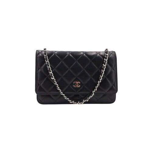 Chanel Wallet on Chain WOC Couro de Cordeiro Preto Chanel Chanel Chanel Wallet on Chain WOC Couro de Cordeiro Preto Chanel Chanel