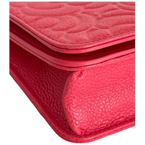 Chanel Wallet on Chain WOC Camellia Calfskin Fuchsia