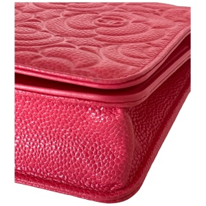 Chanel Wallet on Chain WOC Camellia Calfskin Fuchsia