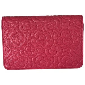 Chanel Wallet on Chain WOC Camellia Calfskin Fuchsia