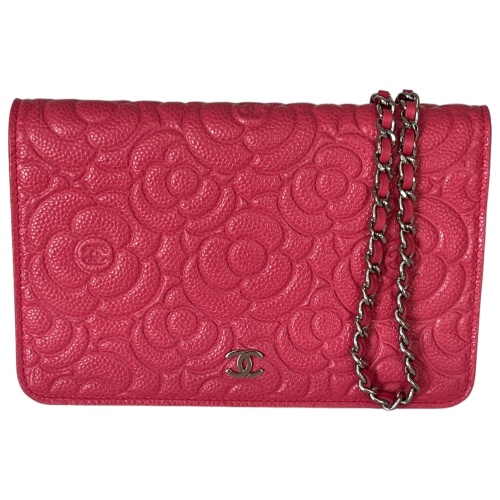 Chanel Wallet on Chain WOC Camellia Calfskin Fuchsia