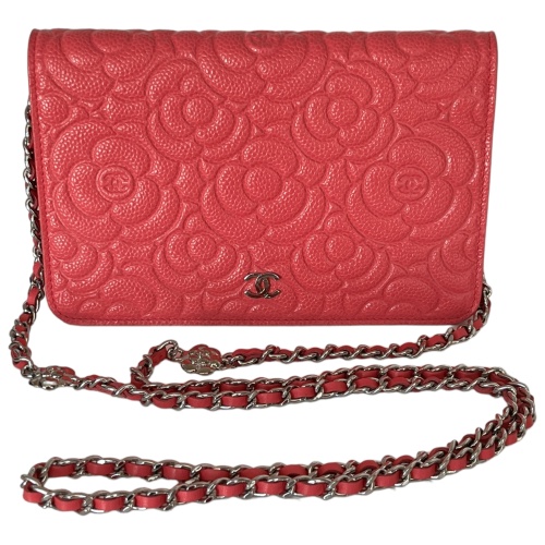 Chanel Wallet on Chain WOC Camellia Calfskin Fuchsia