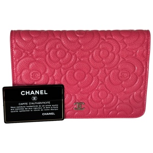 Chanel Wallet on Chain WOC Camellia Calfskin Fuchsia