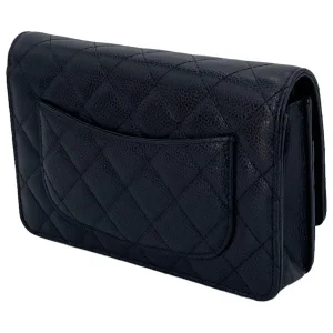 Chanel Wallet on Chain WOC Pochette Calfskin Black