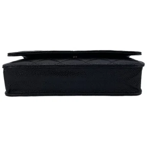Chanel Wallet on Chain WOC Pochette Calfskin Black