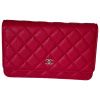 Chanel Wallet on Chain WOC Pochette Kalbsleder Dark Pink Chanel Chanel 19 Chanel Wallet on Chain WOC Pochette Kalbsleder Dark Pink Chanel Chanel 19