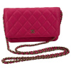 Chanel Wallet on Chain WOC Pochette Kalbsleder Fuchsia Pink GHW Chanel Chanel 22 Chanel Wallet on Chain WOC Pochette Kalbsleder Fuchsia Pink GHW Chanel Chanel 22
