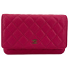 Chanel Wallet on Chain WOC Pochette Kalbsleder Fuchsia Pink GHW Chanel Chanel 24 Chanel Wallet on Chain WOC Pochette Kalbsleder Fuchsia Pink GHW Chanel Chanel 24