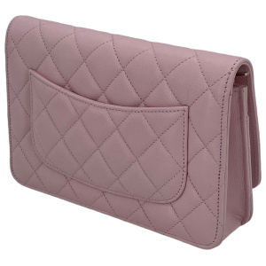 Chanel Wallet on Chain WOC Pochette Calfskin Light Pink Pink