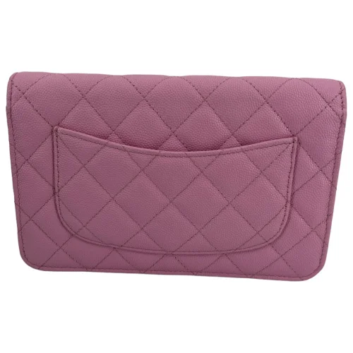 Chanel Wallet on Chain WOC Pochette Calfskin Pink GHW