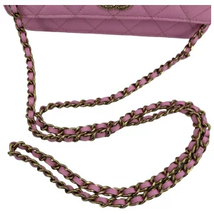 Chanel Wallet on Chain WOC Pochette Calfskin Pink GHW