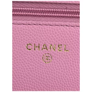 Chanel Wallet on Chain WOC Pochette Calfskin Pink GHW