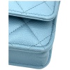 Chanel Wallet on Chain WOC Pochette Kalbsleder Sky Blue GHW Chanel Chanel 25 Chanel Wallet on Chain WOC Pochette Kalbsleder Sky Blue GHW Chanel Chanel 25