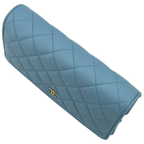 Chanel Wallet on Chain WOC Pochette Kalbsleder Sky Blue GHW