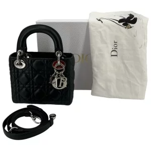 Christian Dior Lady Dior Mini Cannage Black