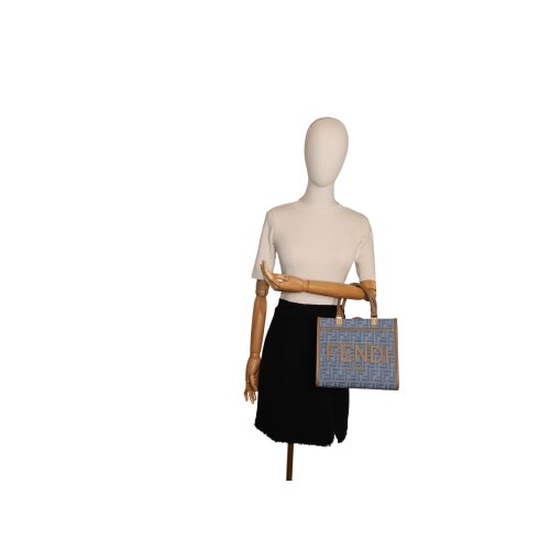 Fendi Sunshine Small Denim Carrier bags Fendi 5