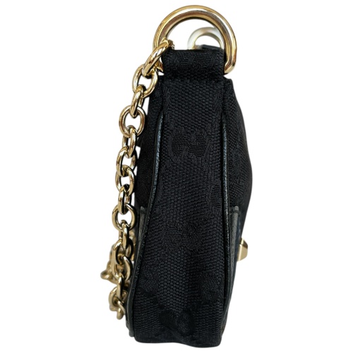 Gucci GG Canvas Nail Chain Pochette Schwarz